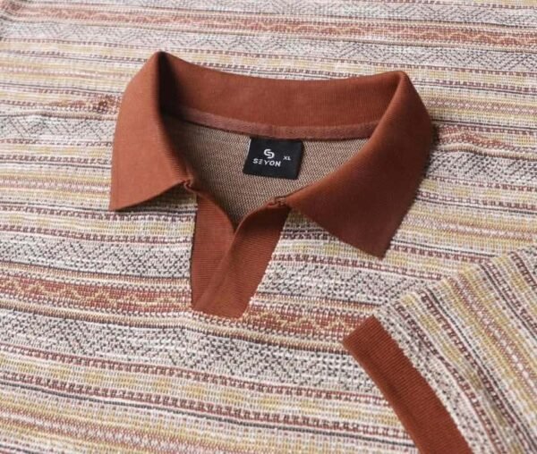 Stripe Knit Polo