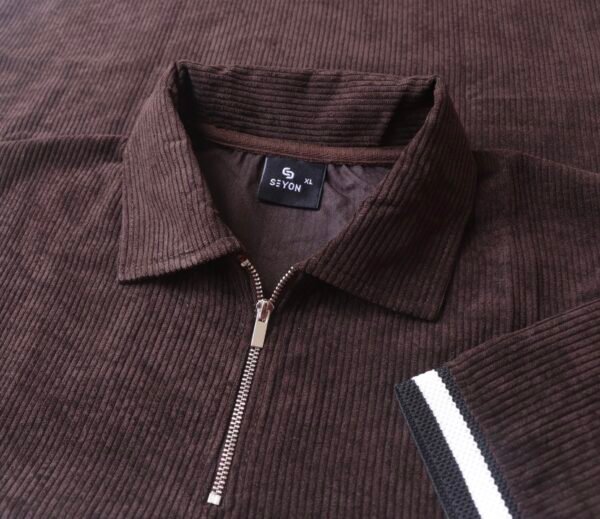 Vintage zipper polo - Chocolate